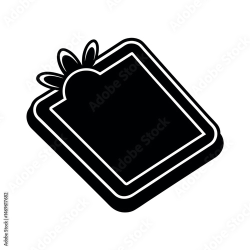 Trackpad Black Vector Silhouette with White Background