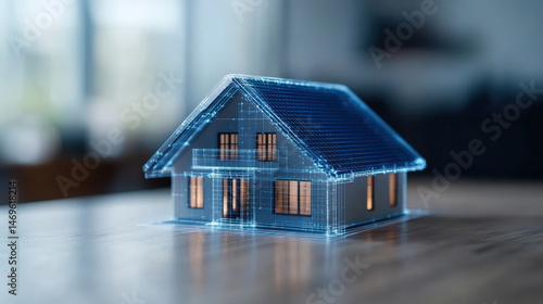 Futuristic smart home model representing innovation and technology in housing