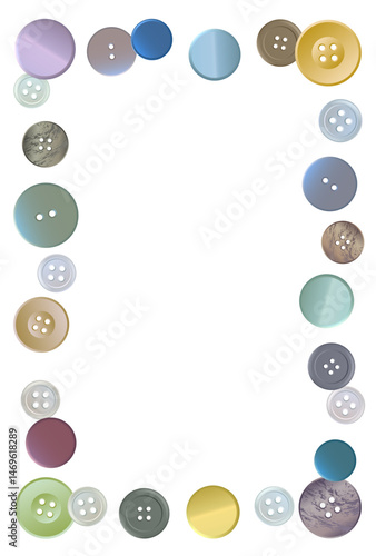 カラフルなボタンの四角いフレーム