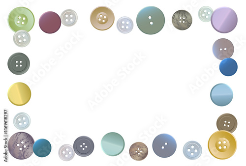 カラフルなボタンの四角いフレーム