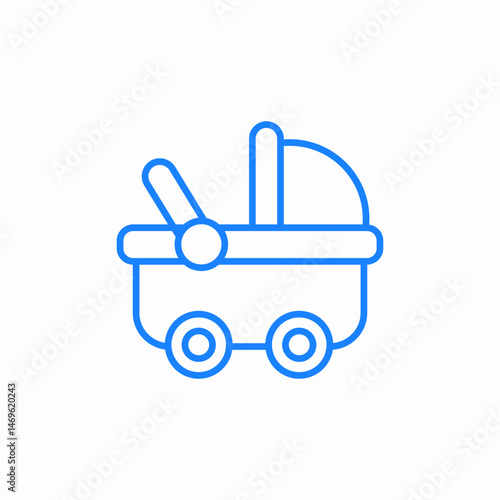 baby stroller icon sign vector