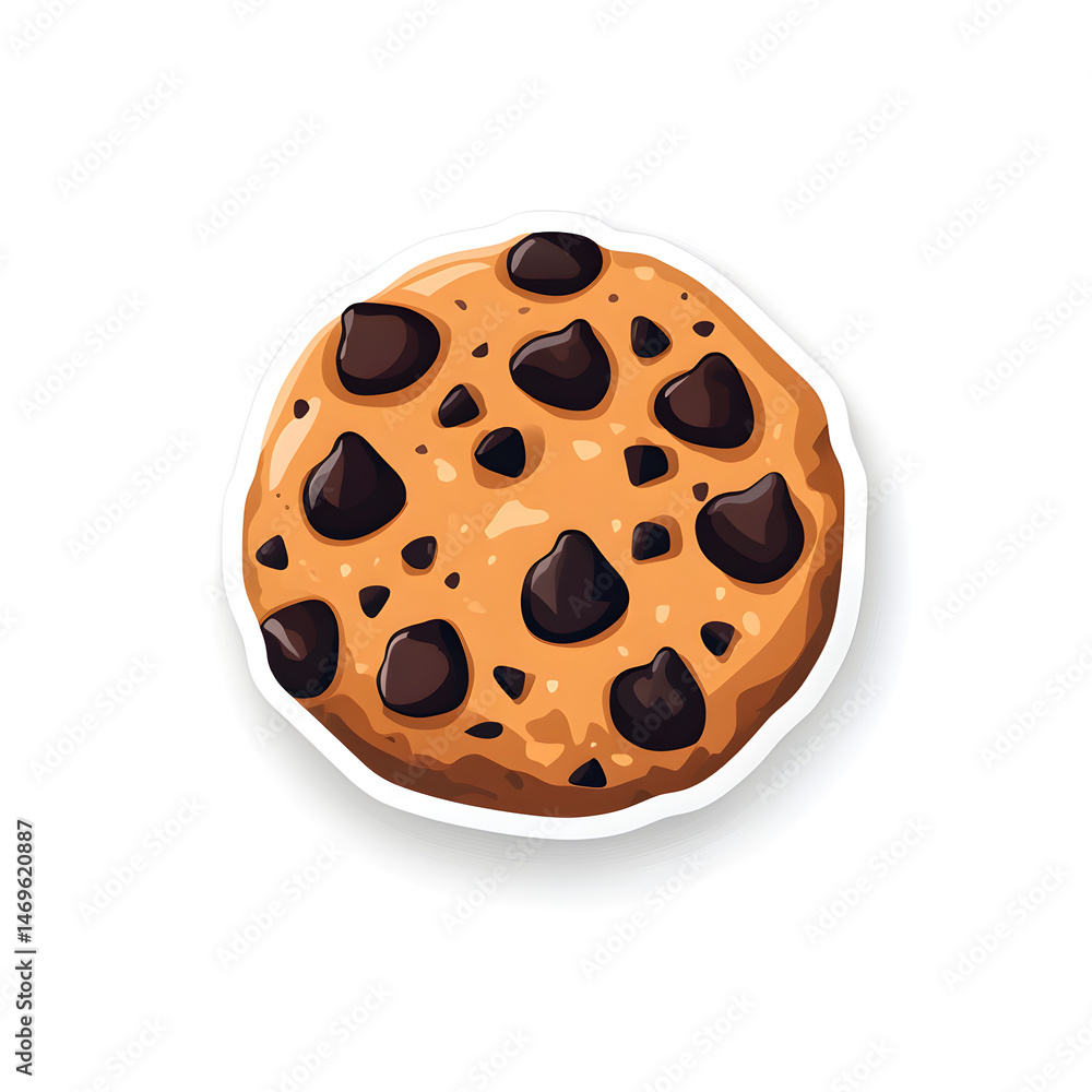 Fototapeta premium chocolate chip cookie illustration