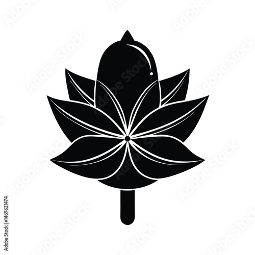 mango kulfi shaped like a flower