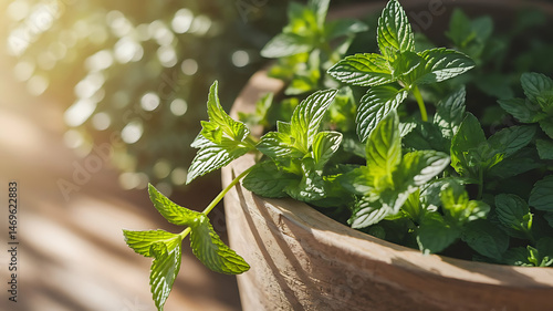 Green leaves on a branch