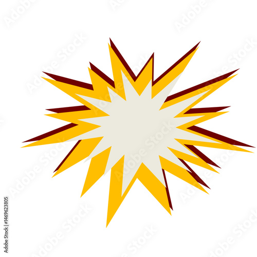 Set of Black Cartoon Explosion shape. starburst, comic cartoon shape design element vector illustration
