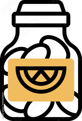 vitamins illustration on a white background     