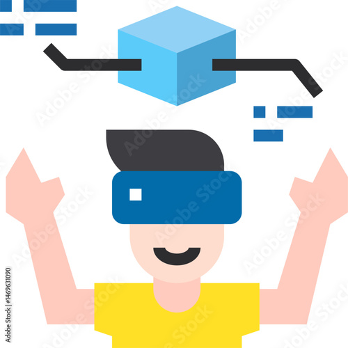 vr illustration on a white background     