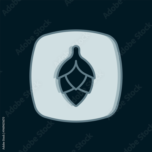 Line Hop icon isolated on black background. Flat filled outline style with shadow. Vector