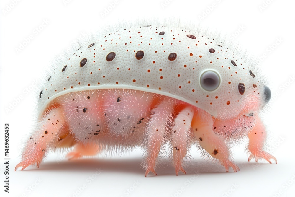 Fototapeta premium Pink and white shelled creature
