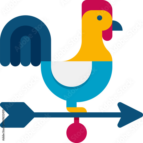 weather vane illustration on a white background     