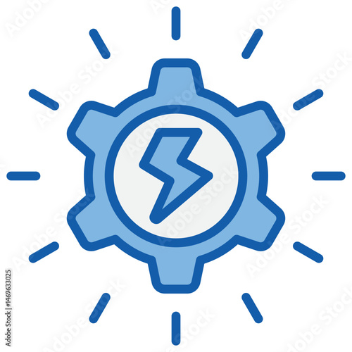 Stimulus Blue White Icon