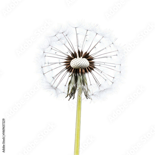 Wallpaper Mural Close up of a dandelion seed head with seeds being blown away on black Torontodigital.ca