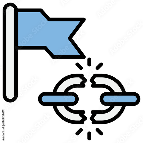 Independent Blue Black Icon