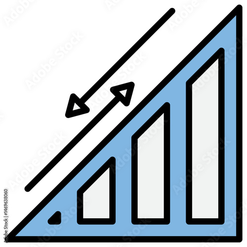 Slope Blue Black Icon