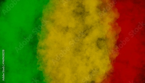 Reggae Jamaica rasta grunge green yellow red background