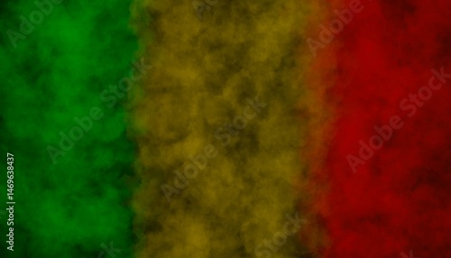 Reggae Jamaica rasta grunge green yellow red background
