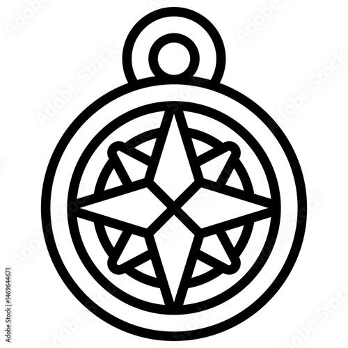 Cardinal Points line icon