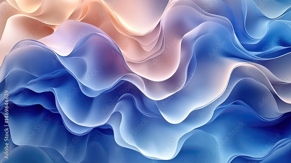 Fototapeta premium Abstract Blue Wave Background Texture