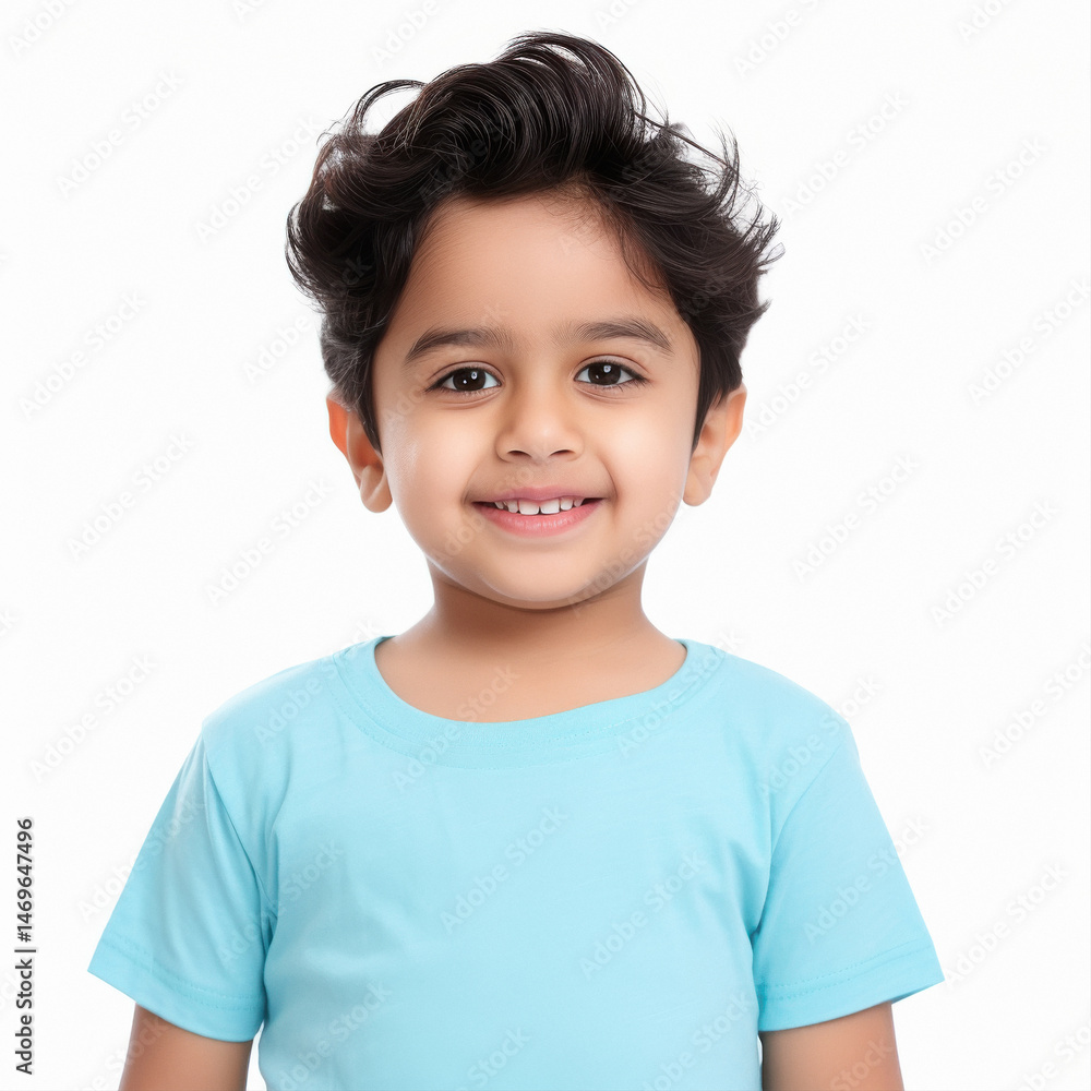 Indian little boy wearing light blue t-shirt. Indian little boy wearing light blue t-shirt.