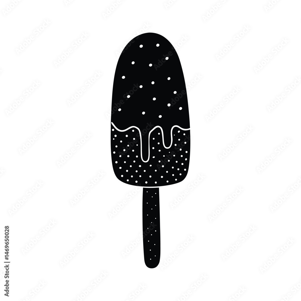 Watercolor Style Kulfi on a Stick Watercolor Style Kulfi on a Stick