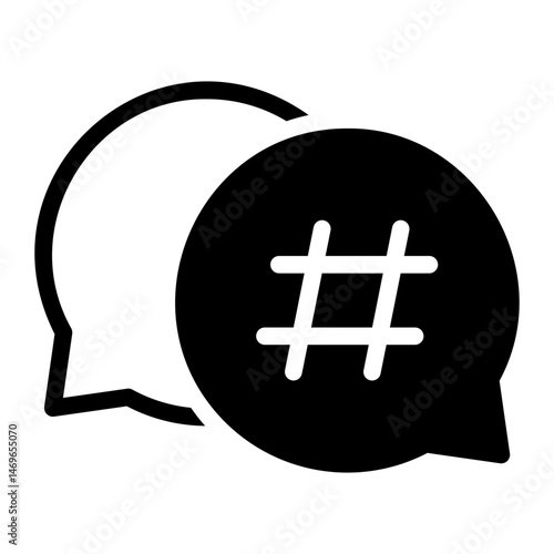 hastag glyph icon