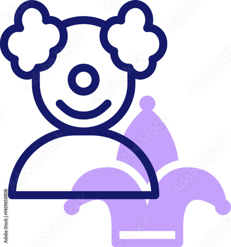 clown illustration on a white background    