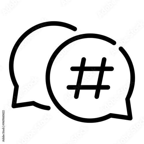 hastag line icon