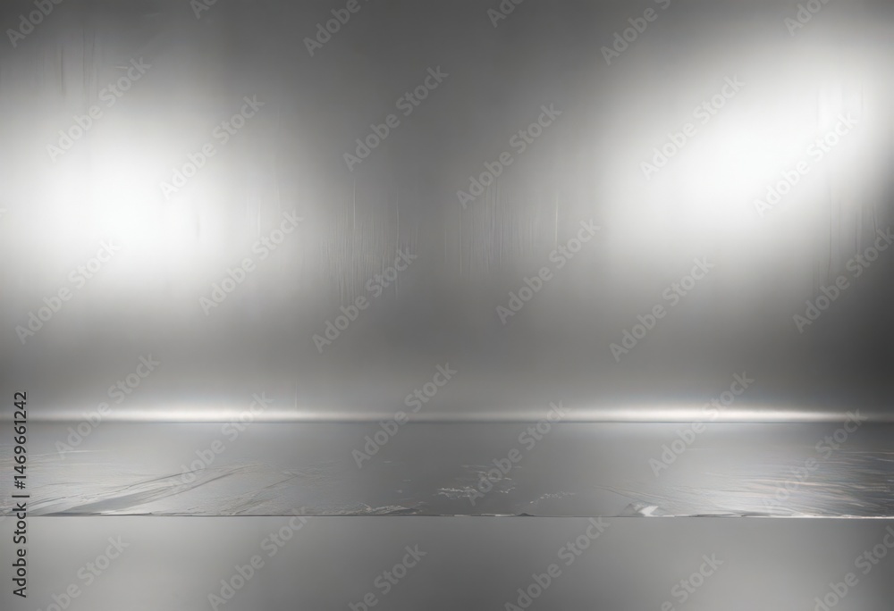 Obraz premium Silver foil backdrop, intense highlights, subtle shadows, crease, foil paper, reflective silver