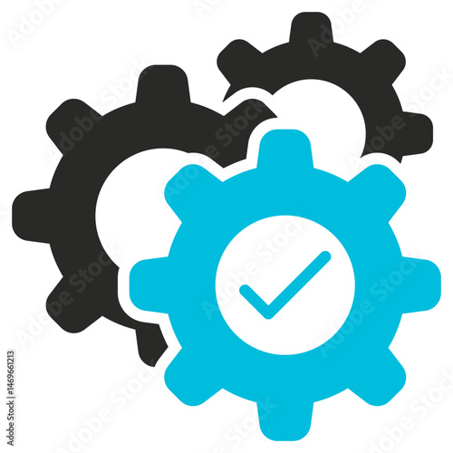 Integration Glyph Blue Grey Icon