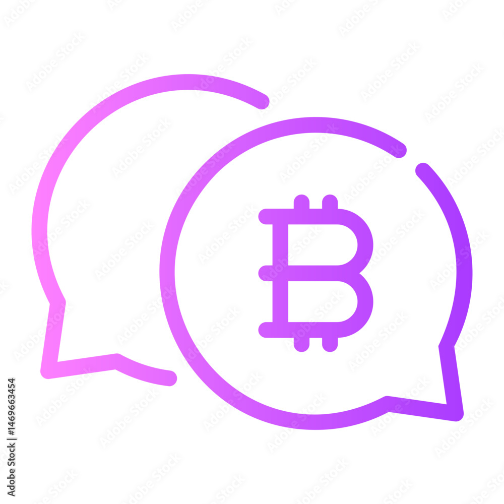 Fototapeta premium bitcoin gradient icon
