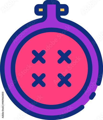 Cross stitch illustration on a white background    