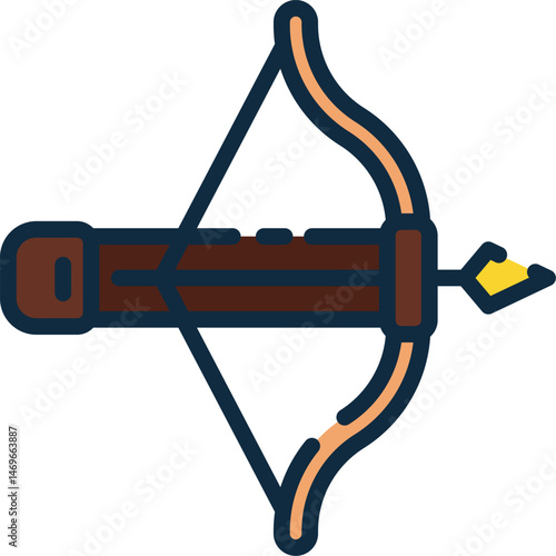 crossbow illustration on a white background     