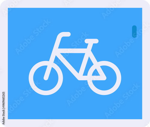 cycle lane illustration on a white background    