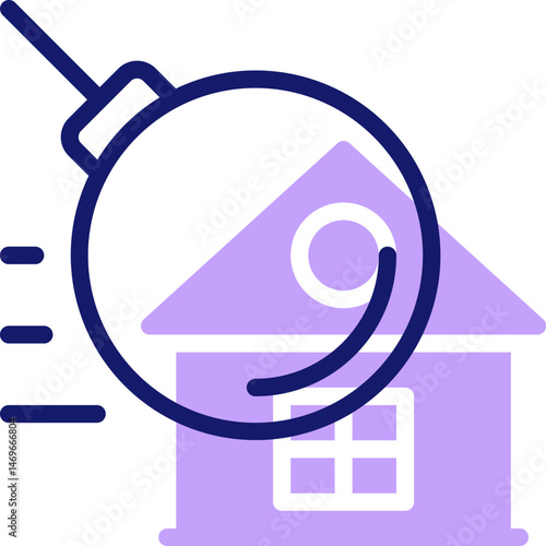 demolish illustration on a white background    