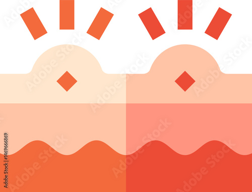dermatitis illustration on a white background     
