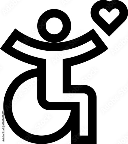 disabilities illustration on a white background     