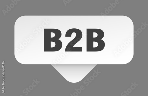 b2b sticker. b2b sign isolated on gray background