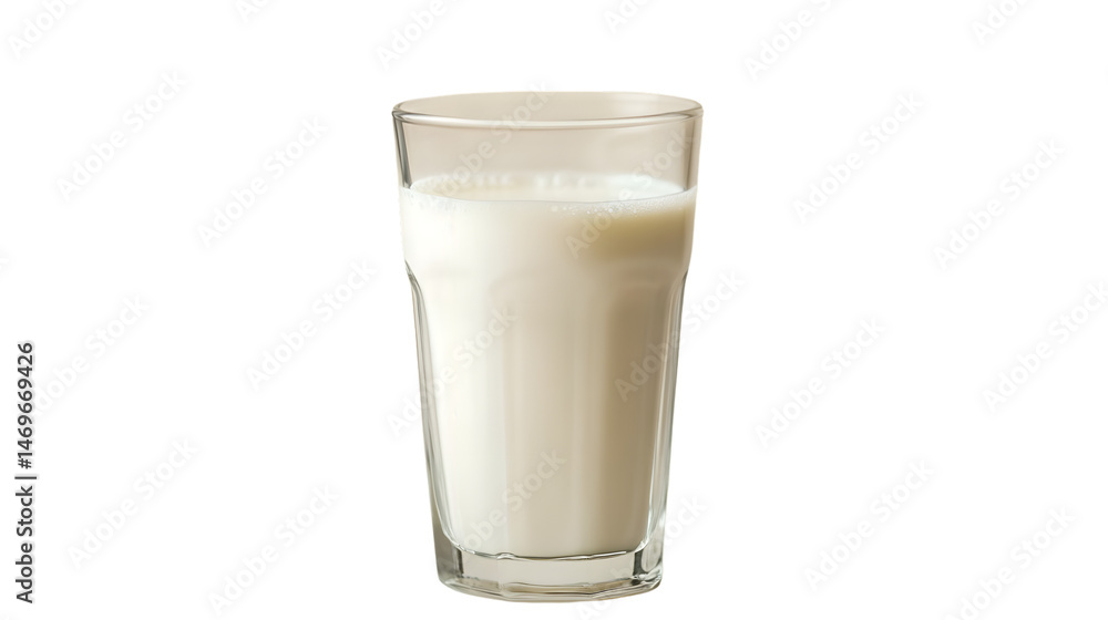 Refreshing Milk in Glass on White Background for Product Display and Packaging Mockup Refreshing Milk in Glass on White Background for Product Display and Packaging Mockup