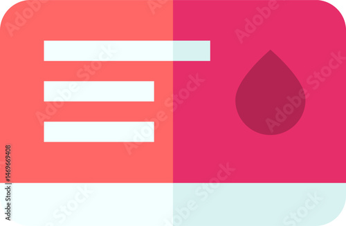 donor card illustration on a white background     