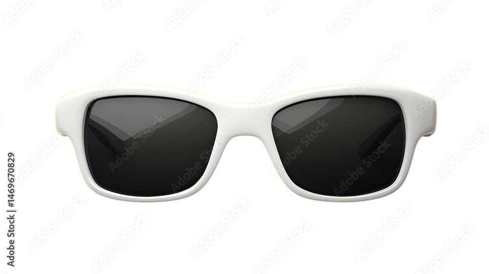 Stylish White Sunglasses on Yellow Background Isolated Photography Stylish White Sunglasses on Yellow Background Isolated Photography