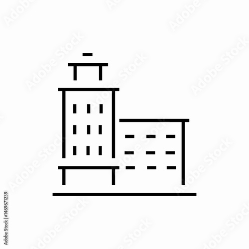 City architecture urban landscape icon vector sign