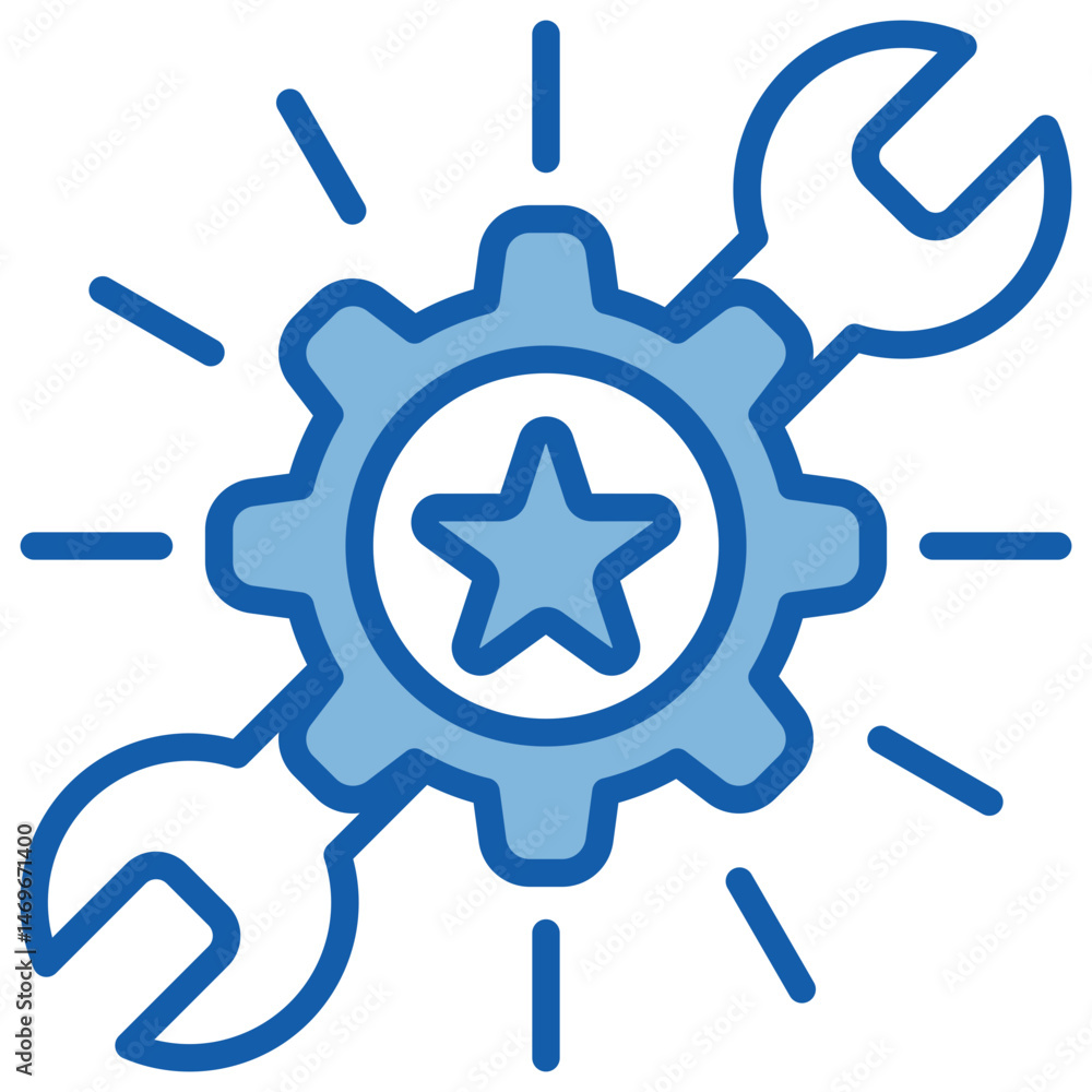 Skill Blue White Icon Skill Blue White Icon