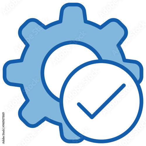 Management Blue White Icon
