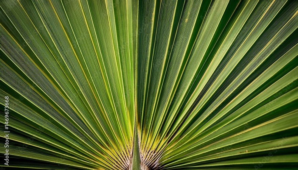 Fototapeta premium close up of a fan shaped palm leaf