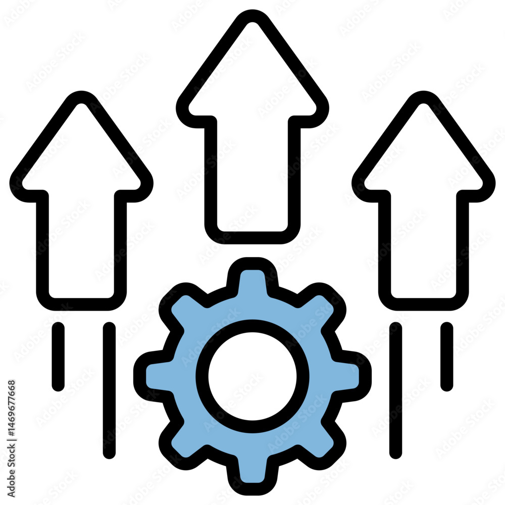 Development Blue Black Icon Development Blue Black Icon