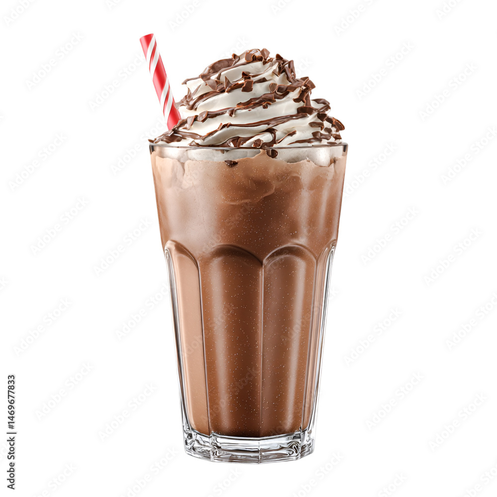 Indulgent Chocolate Milkshake Creamy Whipped Topping Sweet Treat Indulgent Chocolate Milkshake Creamy Whipped Topping Sweet Treat