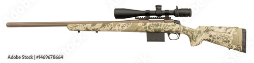 Obraz na płótnie Rifle that is bolt action with scope mounted w salonie