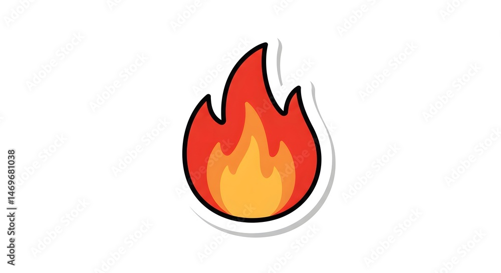 Cartoon Flame Vector Illustration Cartoon Flame Vector Illustration