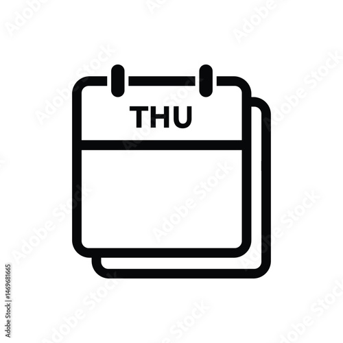 Free Download thursday icon with white background, calender icon - GFXLoad