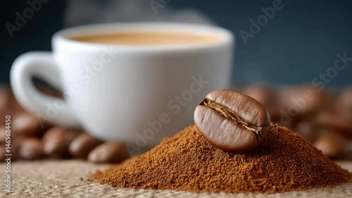 A luxurious and beautifully styled coffee bean suitable for use in product advertisements or illustrations. The rising global demand for coffee and the increasing cost of raw materials.